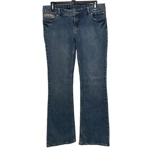 Harley‎ Davidson Women's Bootcut Jeans Stretch Size Tag Missing See Measurements